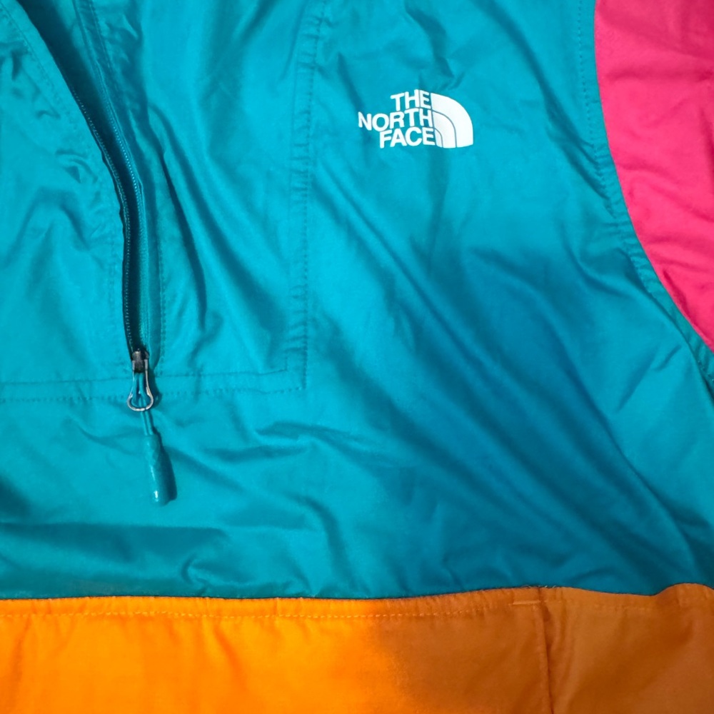 The North Face Fanorak Anorak Flame Orange Pink Windfall Windbreaker Jacket - Picture 5 of 5